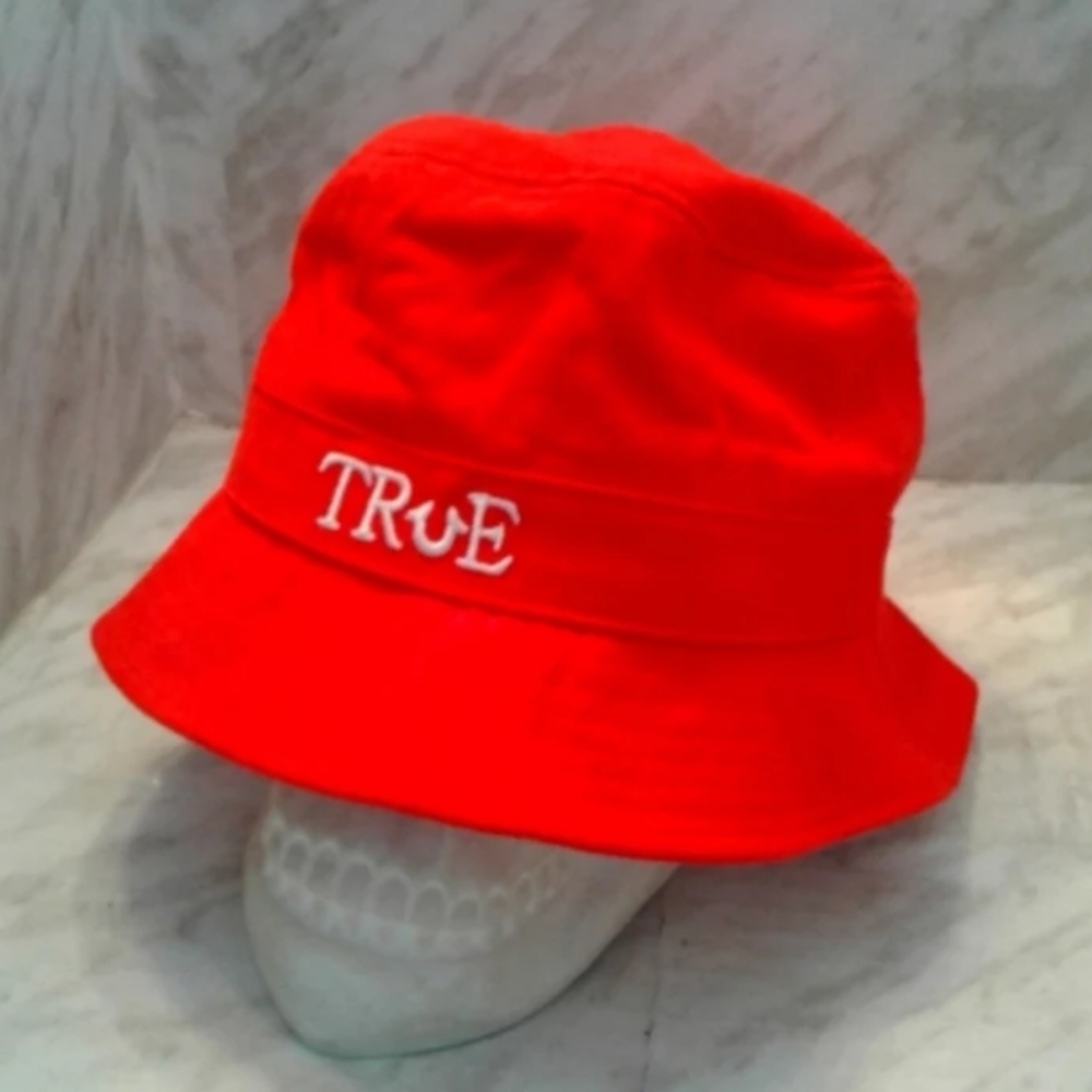 NWT True Religion Brand Jeans BUCKET Hat Cap Red OSFM TR2748 unisex